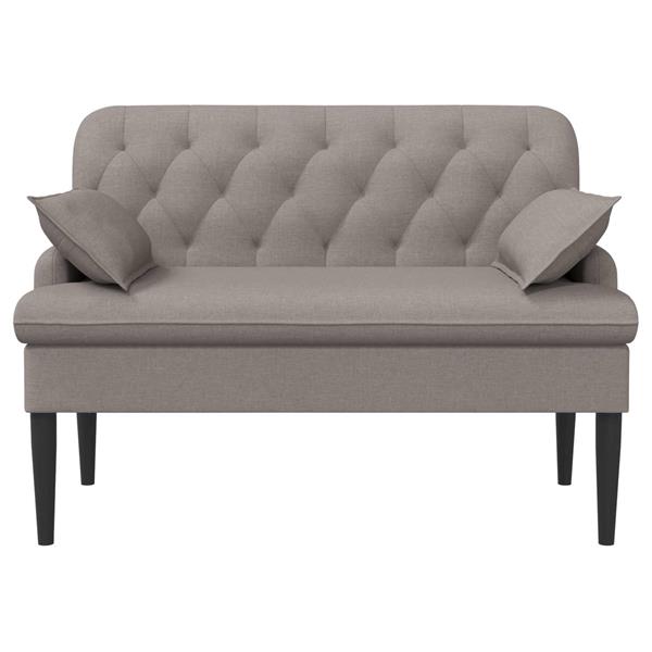 Grote foto vidaxl loungebank met knopencomfort taupe 111 x 68 x 80 cm stof huis en inrichting bankstellen