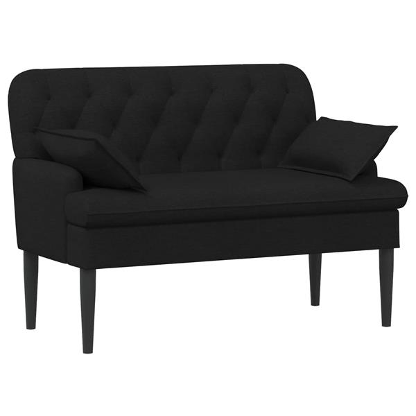 Grote foto vidaxl loungebank met knopencomfort zwart 111 x 68 x 80 cm stof huis en inrichting bankstellen