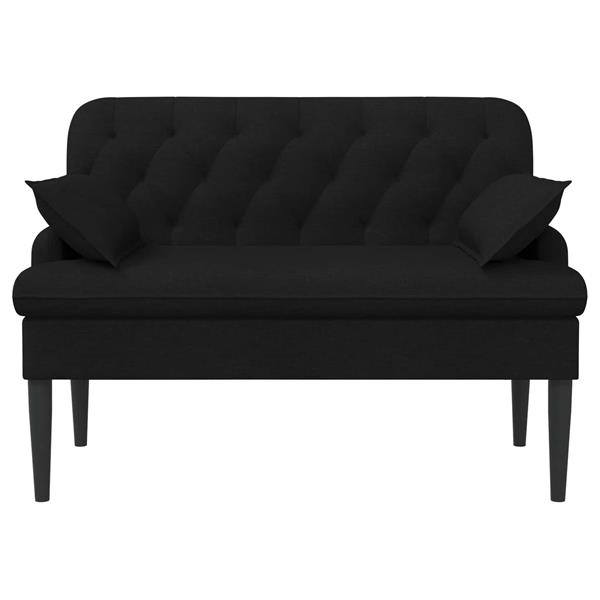 Grote foto vidaxl loungebank met knopencomfort zwart 111 x 68 x 80 cm stof huis en inrichting bankstellen