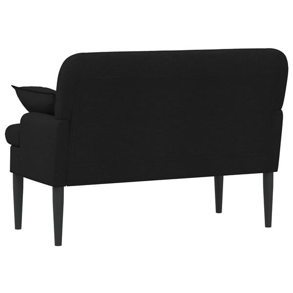 Grote foto vidaxl loungebank met knopencomfort zwart 111 x 68 x 80 cm stof huis en inrichting bankstellen