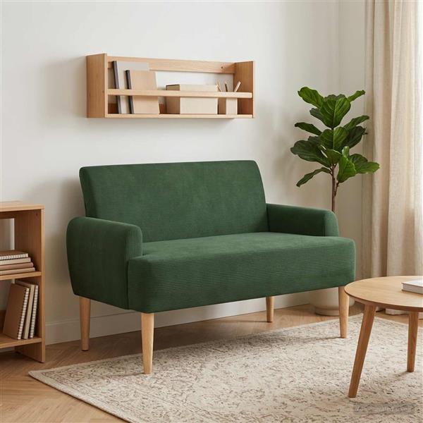 Grote foto vidaxl loungebank met knopencomfort jungle groen 116 x 67 x 81 cm huis en inrichting overige huis en inrichting