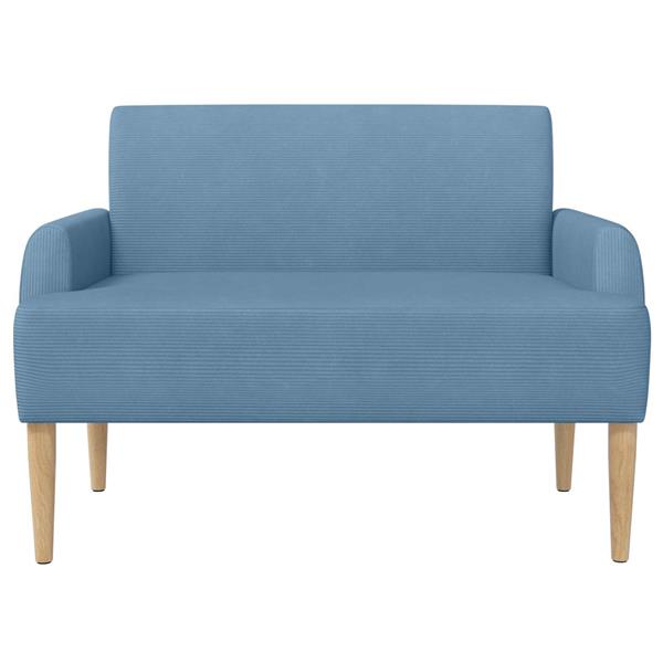 Grote foto vidaxl loungebank met knopencomfort blauw 116 x 67 x 81 cm katoen stof huis en inrichting overige huis en inrichting
