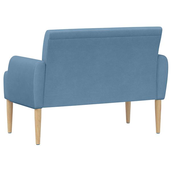 Grote foto vidaxl loungebank met knopencomfort blauw 116 x 67 x 81 cm katoen stof huis en inrichting overige huis en inrichting