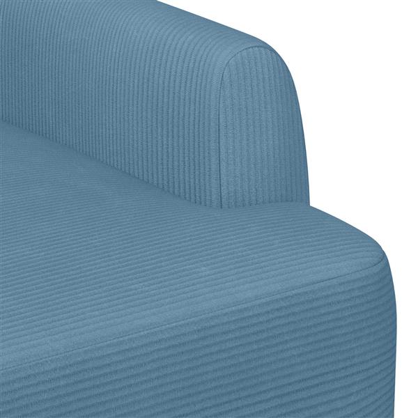 Grote foto vidaxl loungebank met knopencomfort blauw 116 x 67 x 81 cm katoen stof huis en inrichting overige huis en inrichting