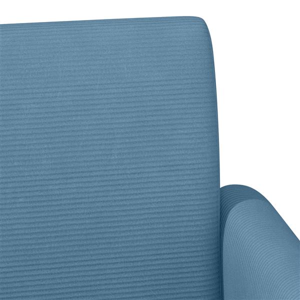 Grote foto vidaxl loungebank met knopencomfort blauw 116 x 67 x 81 cm katoen stof huis en inrichting overige huis en inrichting