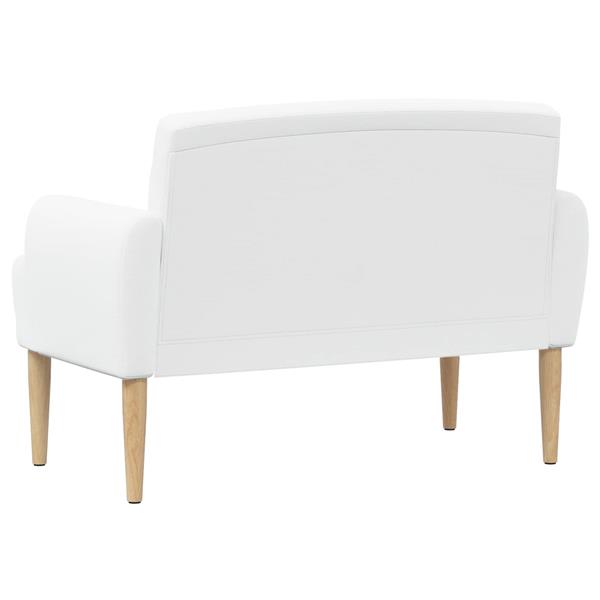 Grote foto vidaxl loungebank met knopencomfort wit 116 x 67 x 80 cm stof huis en inrichting overige huis en inrichting