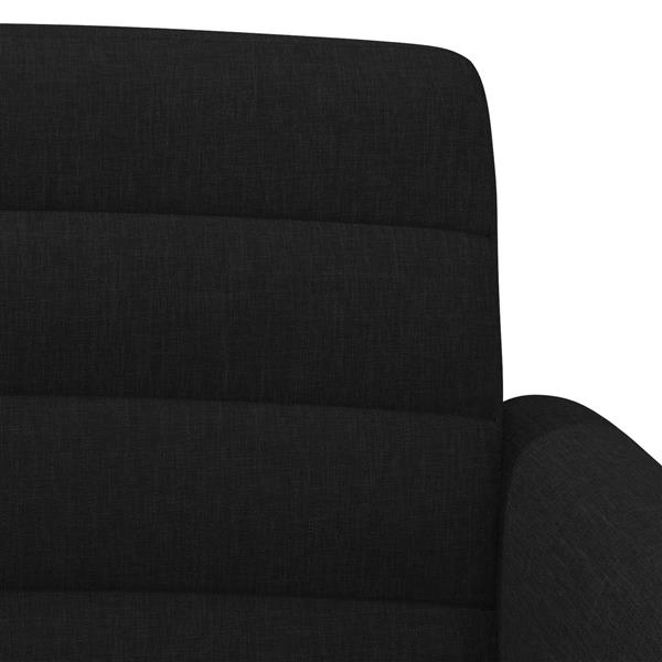 Grote foto vidaxl loungebank met knopencomfort zwart 116 x 67 x 80 cm stof huis en inrichting overige huis en inrichting