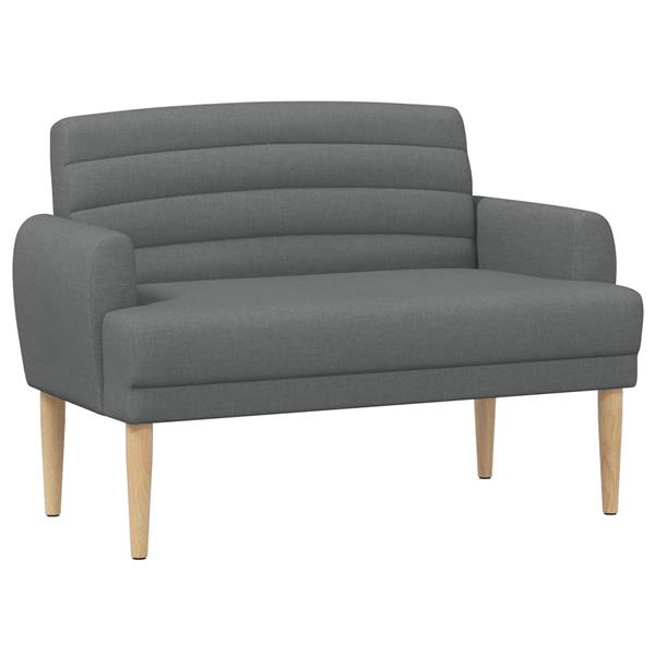 Grote foto vidaxl loungebank met knopencomfort donkergrijs 116 x 67 x 80 cm stof huis en inrichting overige huis en inrichting