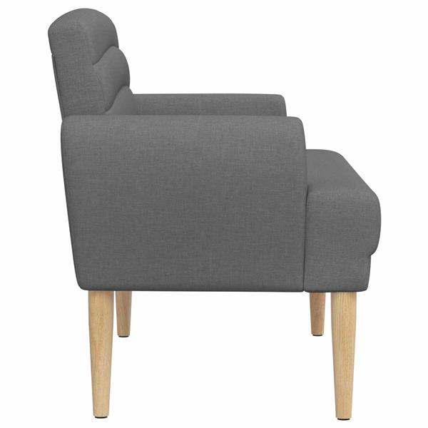 Grote foto vidaxl loungebank met knopencomfort donkergrijs 116 x 67 x 80 cm stof huis en inrichting overige huis en inrichting