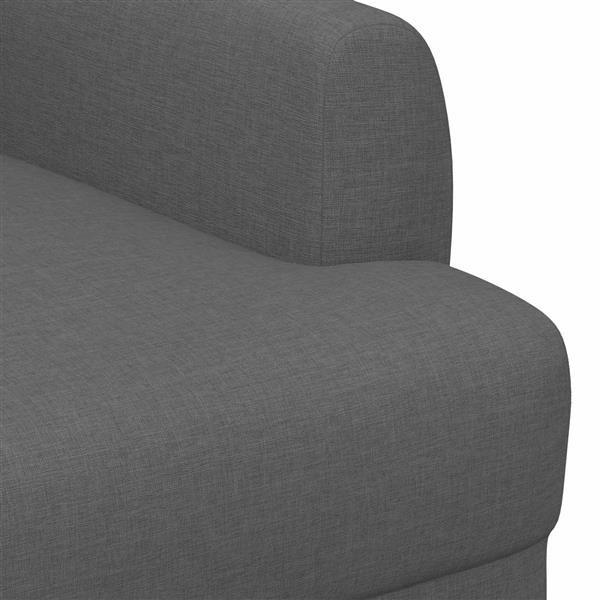 Grote foto vidaxl loungebank met knopencomfort donkergrijs 116 x 67 x 80 cm stof huis en inrichting overige huis en inrichting