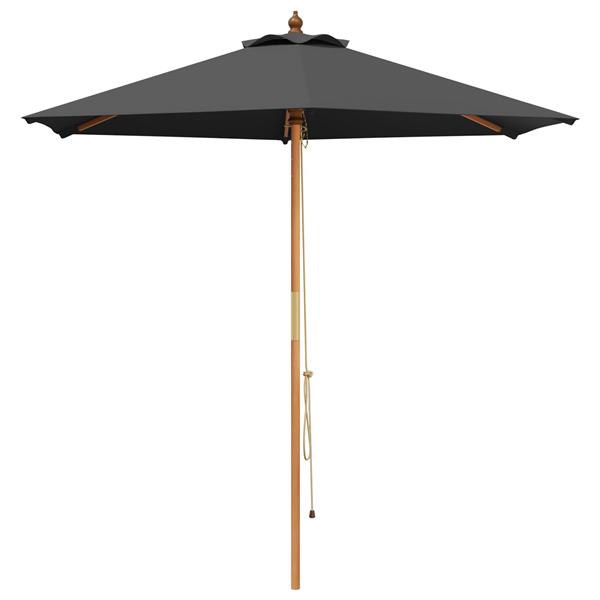Grote foto vidaxl tuinparasol 270 x 248 cm massief eucalyptushout antraciet tuin en terras overige tuin en terras