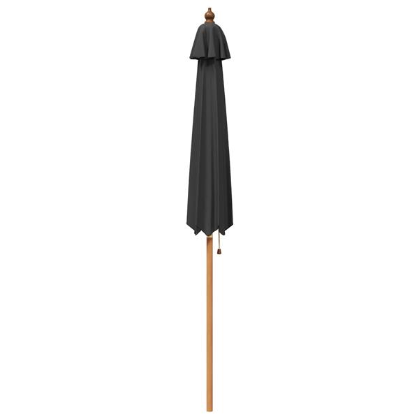 Grote foto vidaxl tuinparasol 270 x 248 cm massief eucalyptushout antraciet tuin en terras overige tuin en terras