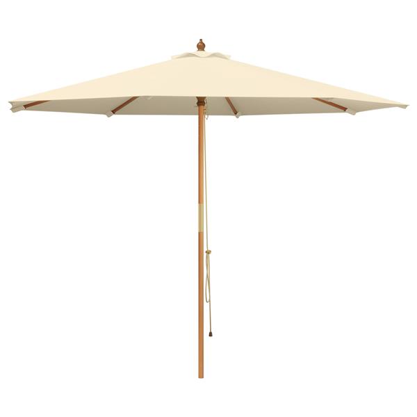 Grote foto vidaxl parasol 300 x 248 cm massief eucalyptushout cr mewit tuin en terras overige tuin en terras
