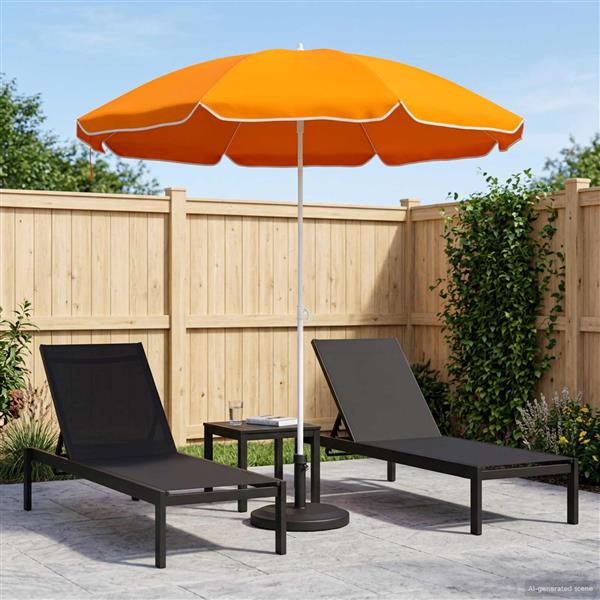 Grote foto vidaxl tuinparasol 160 cm 170t polyester oranje tuin en terras overige tuin en terras
