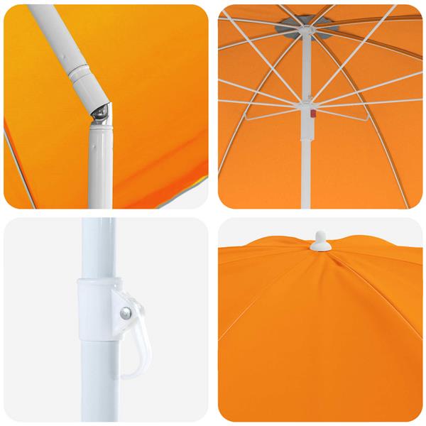 Grote foto vidaxl tuinparasol 160 cm 170t polyester oranje tuin en terras overige tuin en terras