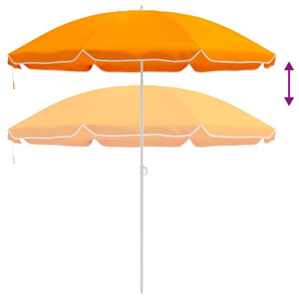 Grote foto vidaxl tuinparasol 160 cm 170t polyester oranje tuin en terras overige tuin en terras