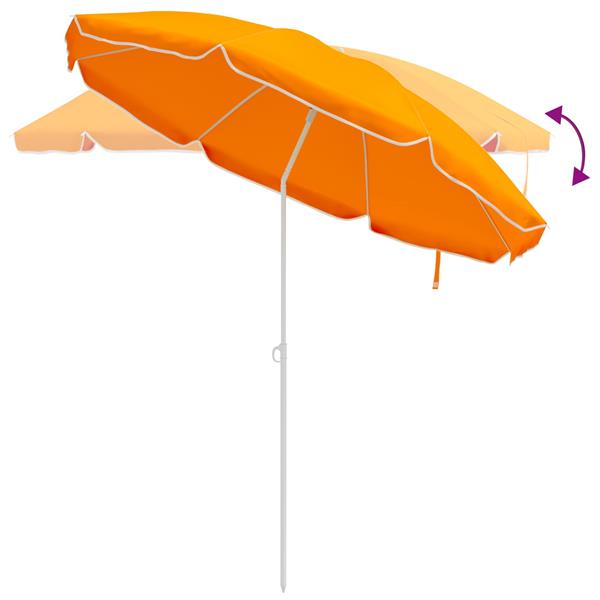 Grote foto vidaxl tuinparasol 160 cm 170t polyester oranje tuin en terras overige tuin en terras