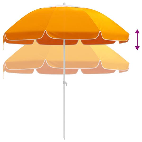 Grote foto vidaxl tuinparasol 240 cm 170t polyester oranje tuin en terras overige tuin en terras