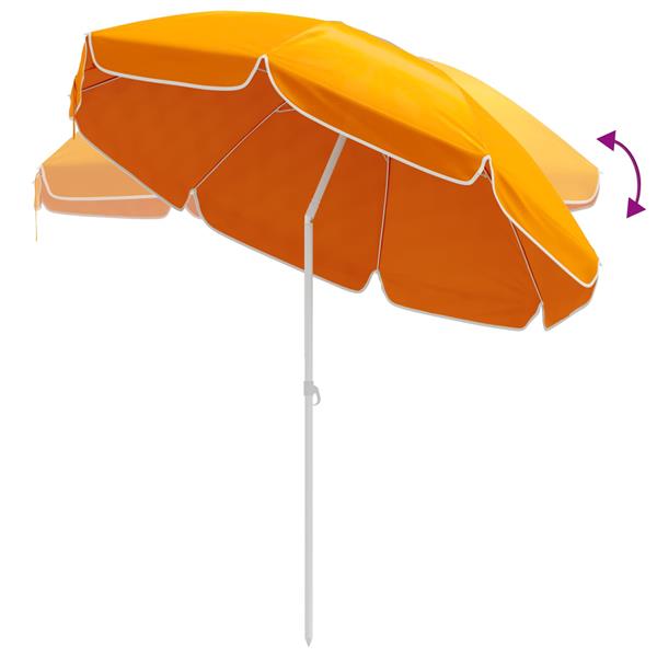 Grote foto vidaxl tuinparasol 240 cm 170t polyester oranje tuin en terras overige tuin en terras