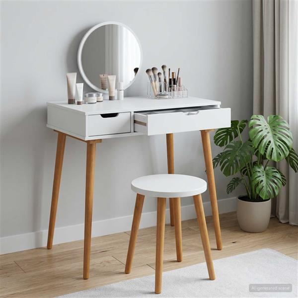 Grote foto vidaxl plafondtafel fauske wit 76 x 50 x 78 cm huis en inrichting eettafels