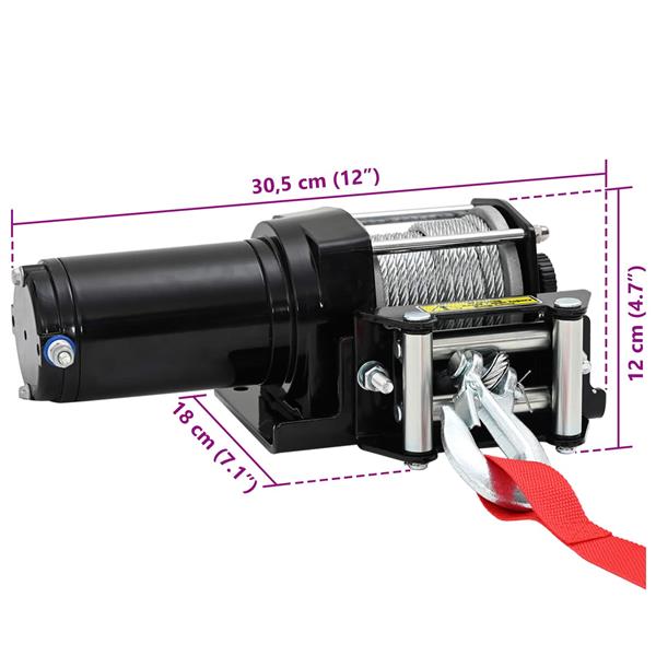 Grote foto vidaxl elektrische lier pvc zwart doe het zelf en verbouw gereedschappen en machines