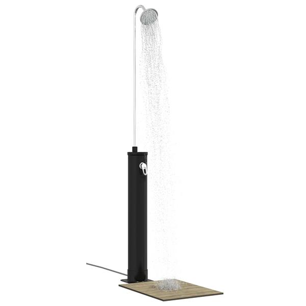 Grote foto vidaxl zonne douche met douchekop 20 l pvc abs zinklegering zwart tuin en terras zwembaden toebehoren