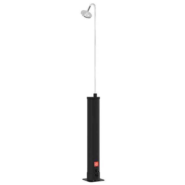 Grote foto vidaxl zonne douche met douchekop 20 l pvc abs zinklegering zwart tuin en terras zwembaden toebehoren