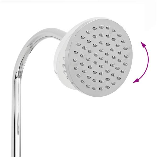 Grote foto vidaxl zonne douche met douchekop 20 l pvc abs zinklegering zwart tuin en terras zwembaden toebehoren