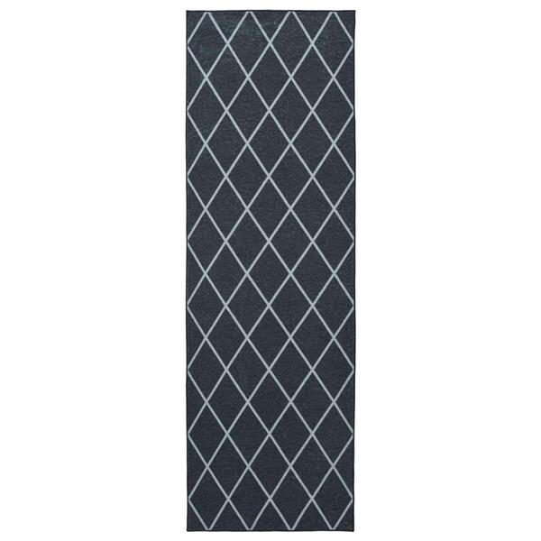 Grote foto vidaxl vloerkleedloper oriz 1150 gsm zwart gaaspatroon huis en inrichting vloerbedekking en kleden