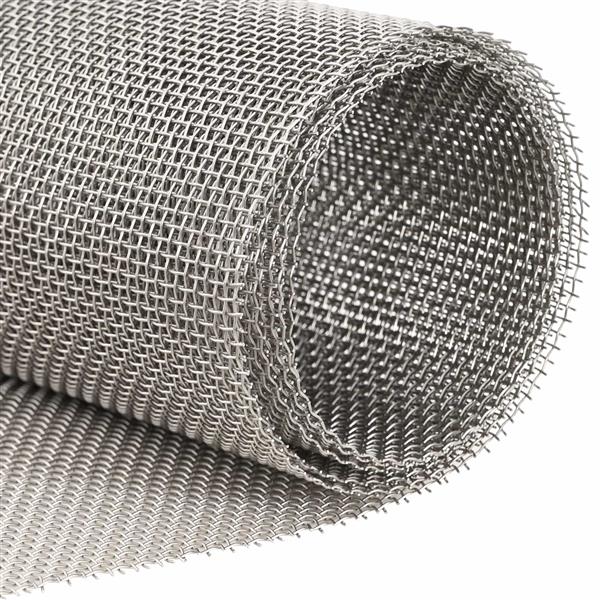 Grote foto vidaxl gaas scherm 60 x 200 cm 8 mesh rvs 201 zilverkleurig tuin en terras hekken en schuttingen