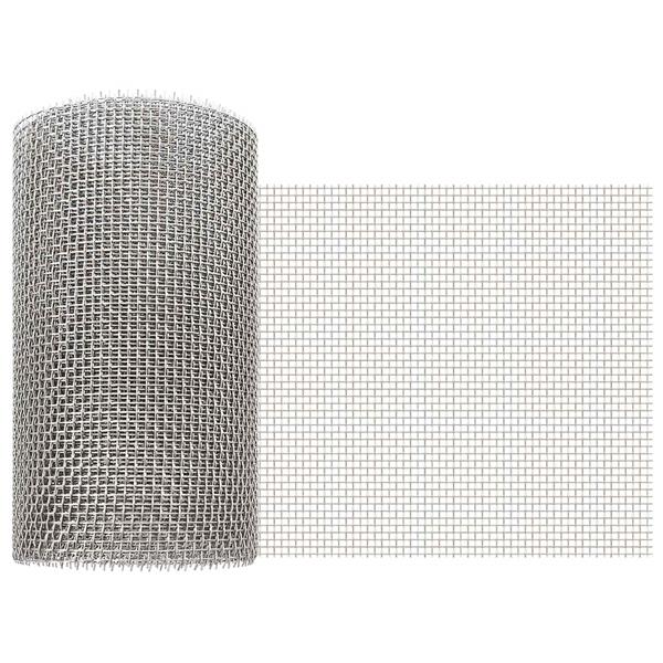 Grote foto vidaxl gaas scherm 20 x 500 cm 6 mesh rvs 201 zilverkleurig tuin en terras hekken en schuttingen