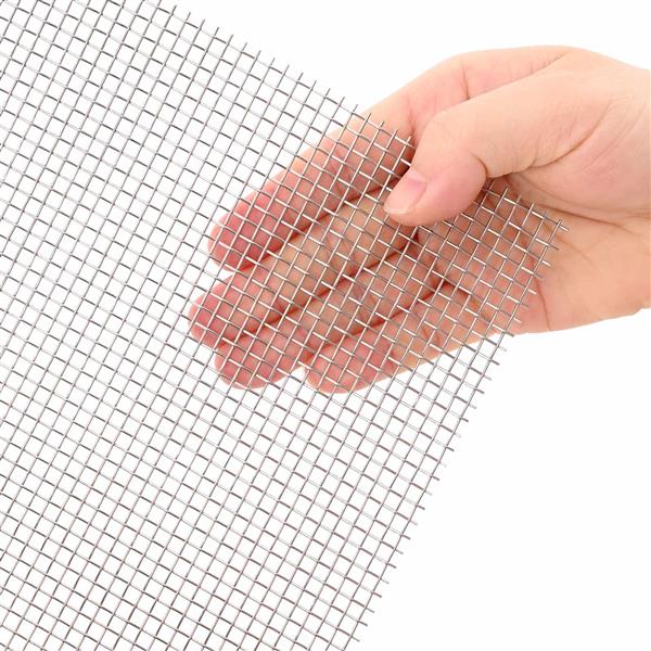 Grote foto vidaxl gaas scherm 20 x 1000 cm 6 mesh rvs 201 zilverkleurig tuin en terras hekken en schuttingen