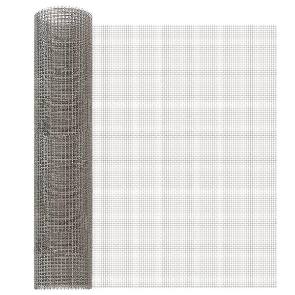 Grote foto vidaxl gaas scherm 60 x 200 cm 3 mesh rvs 201 zilverkleurig tuin en terras hekken en schuttingen