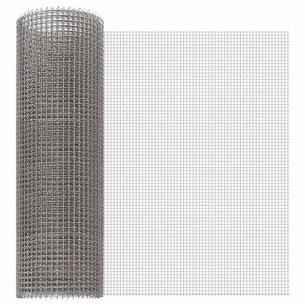 Grote foto vidaxl gaas scherm 40 x 200 cm 3 mesh rvs 201 zilverkleurig tuin en terras hekken en schuttingen