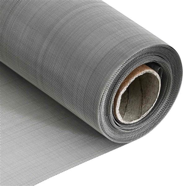Grote foto vidaxl gaas scherm 40 x 500 cm 60 mesh rvs 201 zilverkleurig tuin en terras hekken en schuttingen