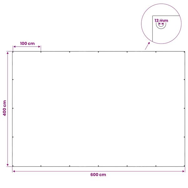 Grote foto vidaxl zeil met oogjes wit 4 x 6 m 260 gsm pe doe het zelf en verbouw materialen en producten