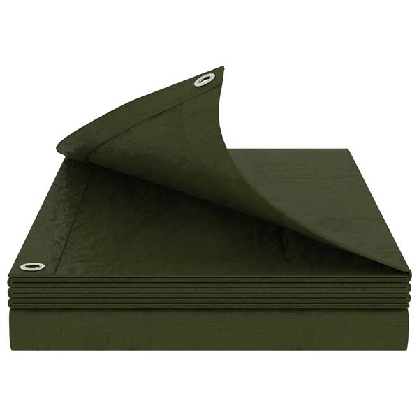 Grote foto vidaxl zeil met oogjes groen 2 x 3 m 260 gsm pe doe het zelf en verbouw materialen en producten
