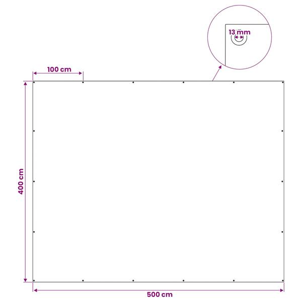Grote foto vidaxl zeil met oogjes groen 4 x 5 m 90 gsm pe doe het zelf en verbouw materialen en producten