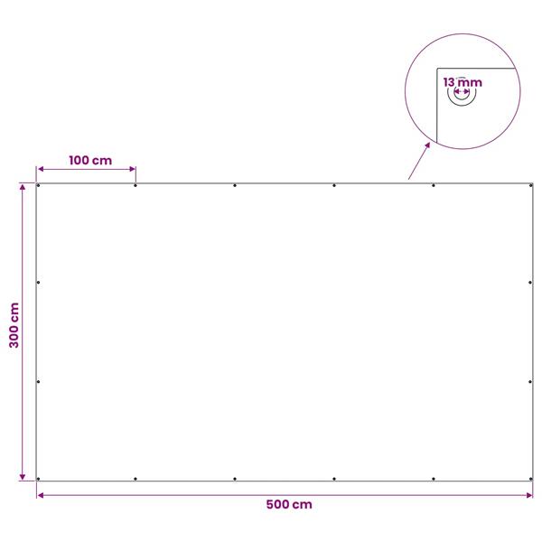 Grote foto vidaxl zeil met oogjes groen 3 x 5 m 90 gsm pe doe het zelf en verbouw materialen en producten