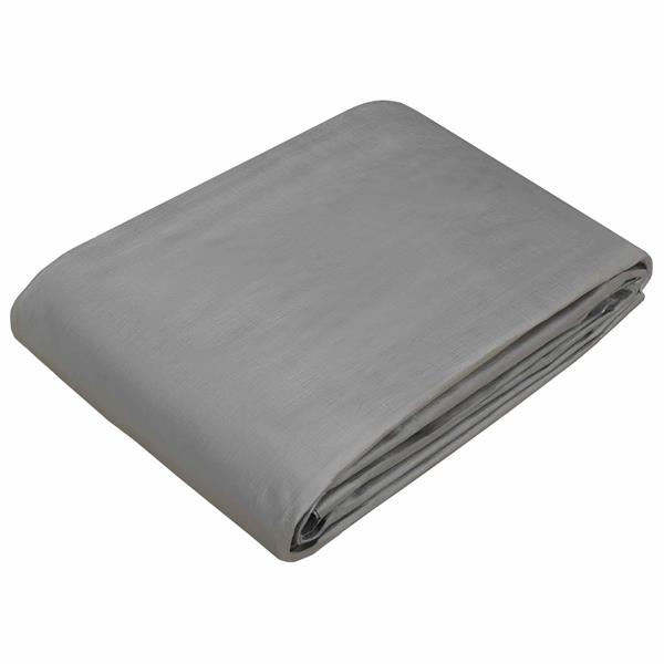 Grote foto vidaxl zeil met oogjes lichtgrijs 6 x 12 m 260 gsm pe doe het zelf en verbouw materialen en producten