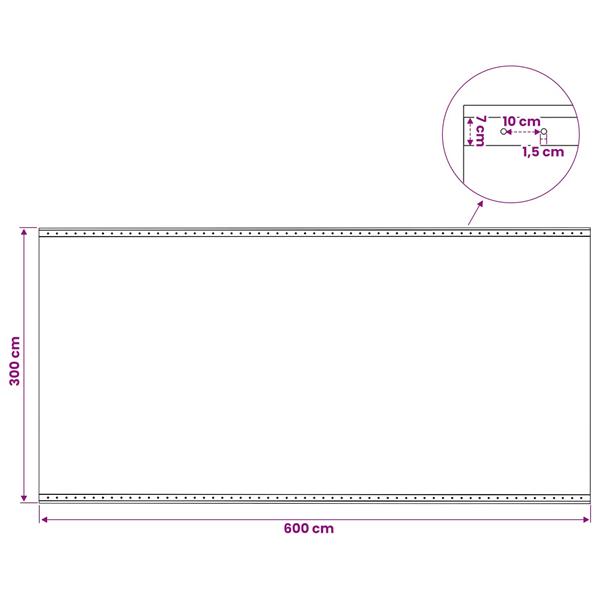 Grote foto vidaxl zeil met oogjes groen 3 x 6 m 260 gsm pe doe het zelf en verbouw materialen en producten