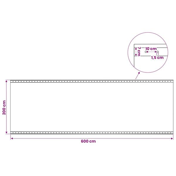 Grote foto vidaxl zeil met oogjes groen 2 x 6 m 260 gsm pe doe het zelf en verbouw materialen en producten