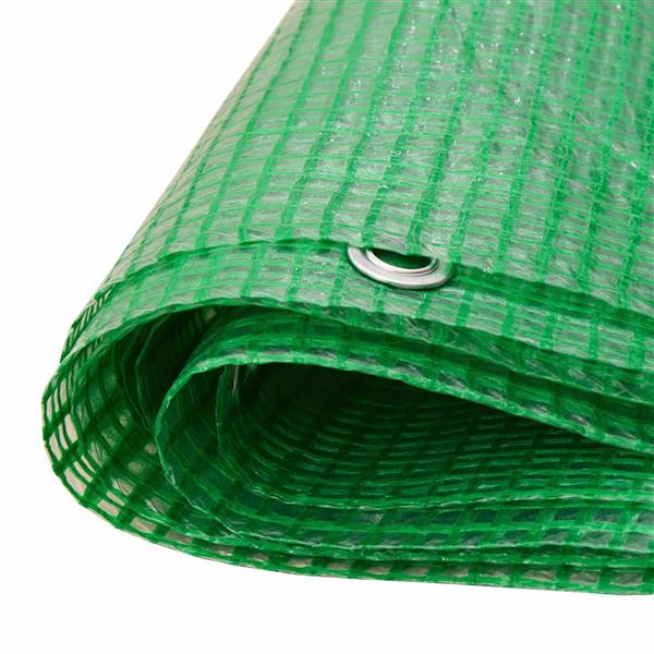 Grote foto vidaxl zeil met oogjes groen 4 x 8 m 140 gsm pe doe het zelf en verbouw materialen en producten
