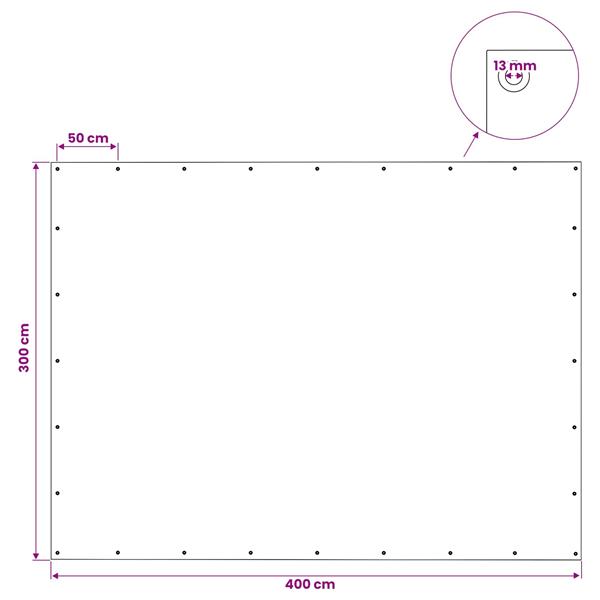 Grote foto vidaxl zeil met oogjes groen 3 x 4 m 140 gsm pe doe het zelf en verbouw materialen en producten
