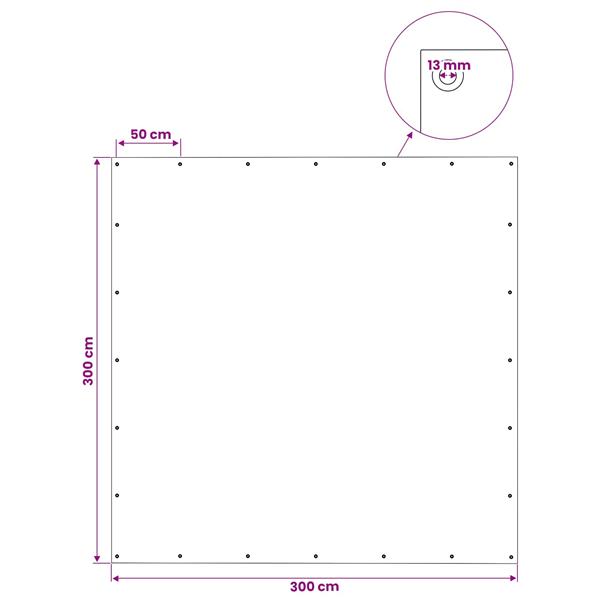 Grote foto vidaxl zeil met oogjes groen 3 x 3 m 140 gsm pe doe het zelf en verbouw materialen en producten