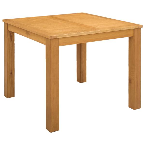 Grote foto vidaxl eettafel 90 x 90 x 75 cm massief eikenhout naturel vierkant huis en inrichting eettafels