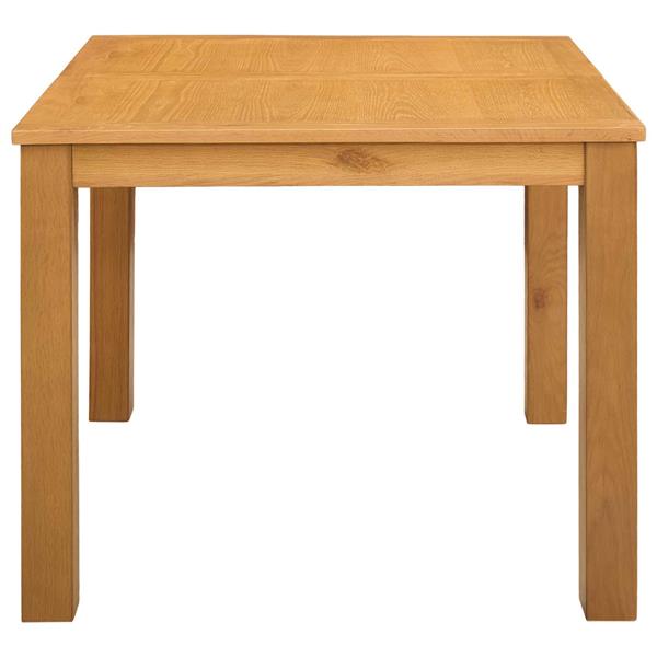 Grote foto vidaxl eettafel 90 x 90 x 75 cm massief eikenhout naturel vierkant huis en inrichting eettafels