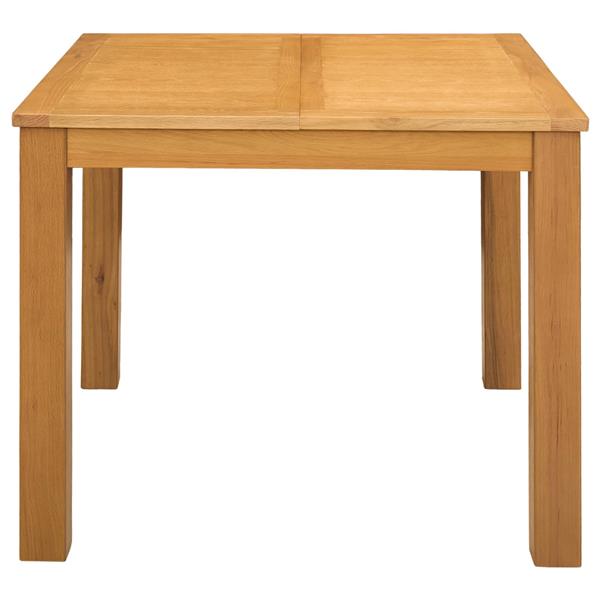 Grote foto vidaxl eettafel 90 x 90 x 75 cm massief eikenhout naturel vierkant huis en inrichting eettafels