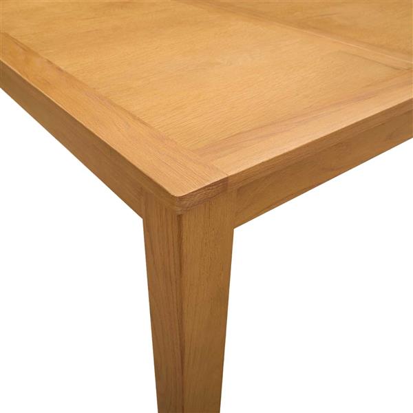 Grote foto vidaxl eettafel 90 x 90 x 75 cm massief eikenhout naturel vierkant huis en inrichting eettafels