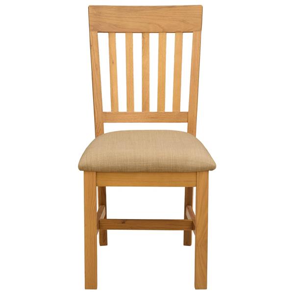 Grote foto vidaxl eetkamerstoel 2 st massief eikenhout beige 45 x 59 x 92 cm huis en inrichting stoelen